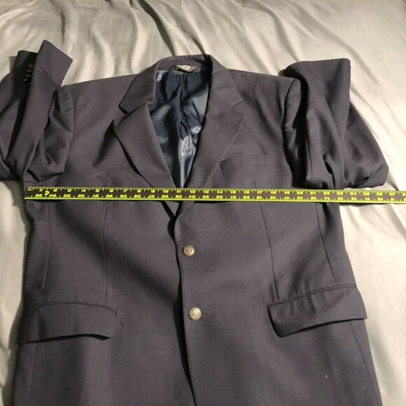 Jos. A. Bank Mens Blazer Jacket 42R Navy Wool Blend Classic Fit Double Button - Picture 4 of 16